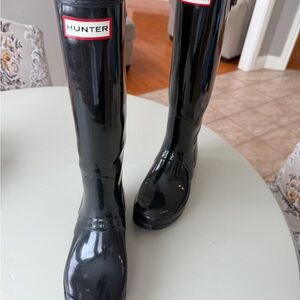 Hunter Original Tall Gloss Black Knee-High Winter Rain Boots